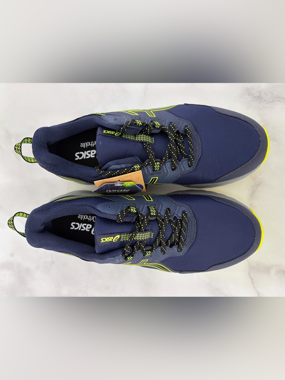 Asics Gel Venture 9 Men’s 10.5 Extra Wide (4E) Peacoat Safety Yellow NIB - Picture 7 of 11